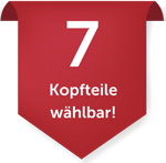 7 Kopfteile wählbar