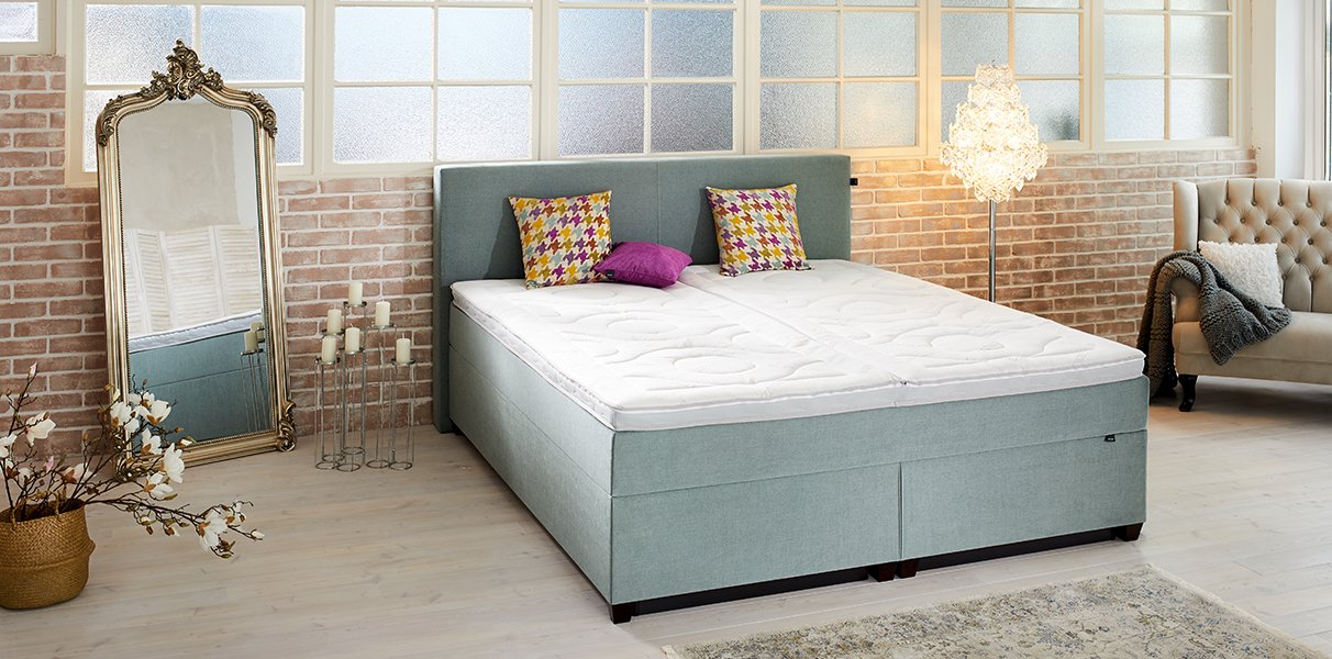 Boxspring-Wasserbett JOOP! Stoffbezug hell Abbildung 3