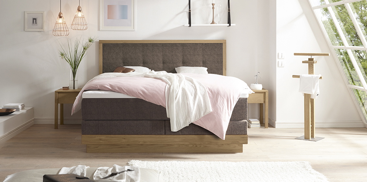 Boxspring-Wasserbett mit Artino Kopfteil Abbildung 1