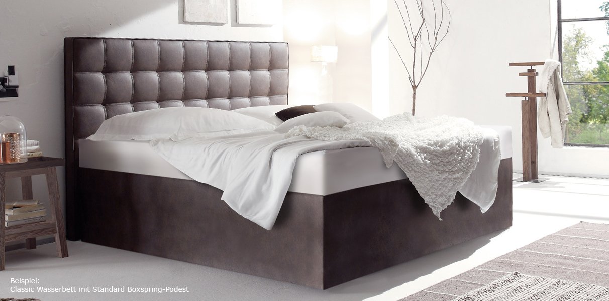 Boxspring-Wasserbett mit Lille XL Kopfteil