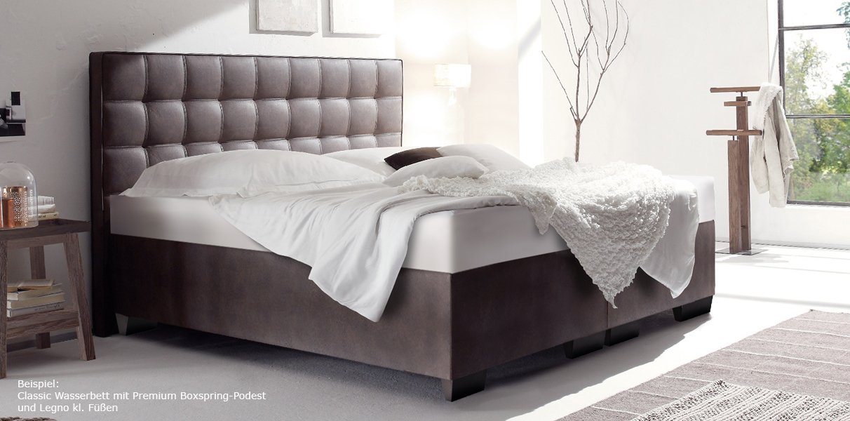 Boxspring-Wasserbett mit Lille XL Kopfteil