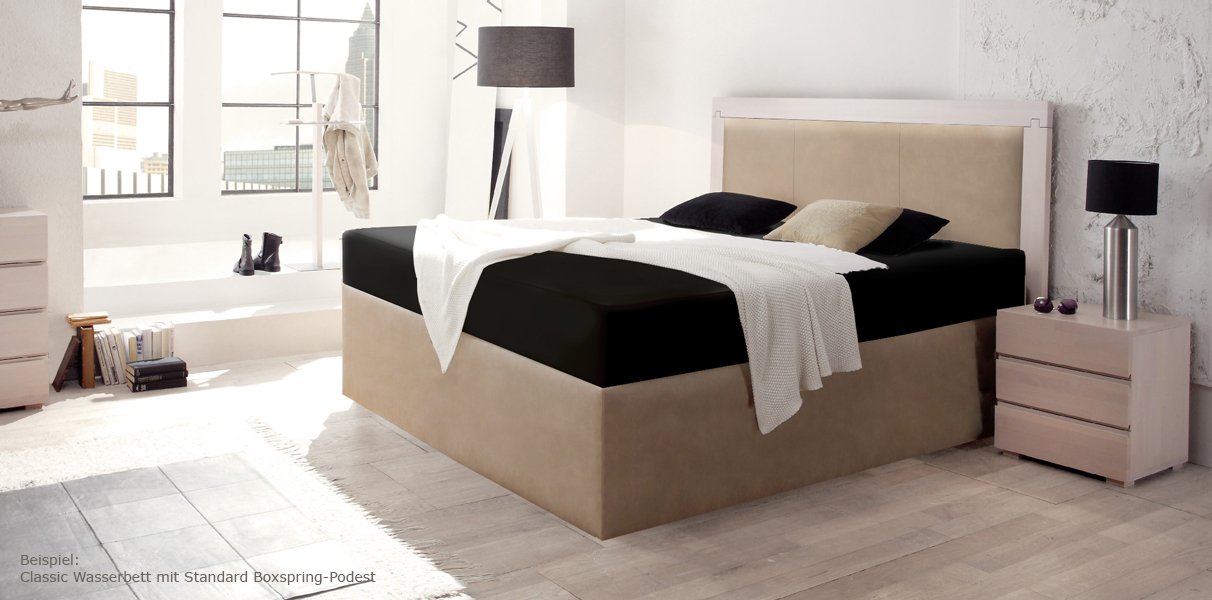 Boxspring-Wasserbett mit St. Moritz Kopfteil