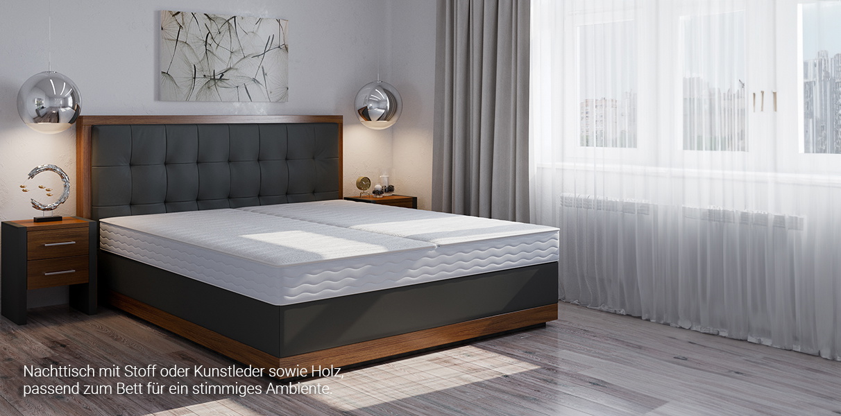 Classic Wasserbett Buonanotte mit Massivholz in Boxspring-Optik Abbildung 6