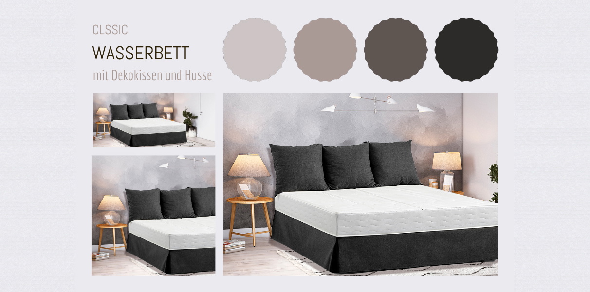 Dual Wasserbett Classic mit Kissen und Husse Abbildung 2