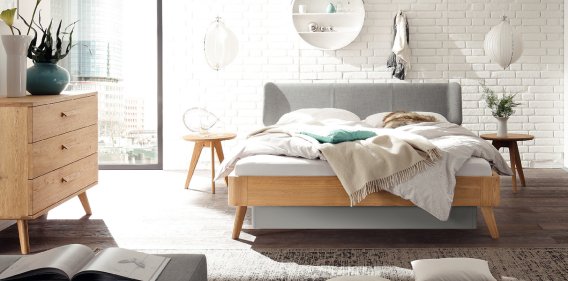 Hasena Oak Bianco Wasserbett mit Boga Kopfteil Abbildung 1