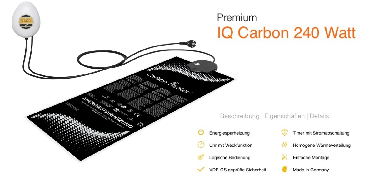 Wasserbett Heizung Carbon-Heater IQ Abbildung 1