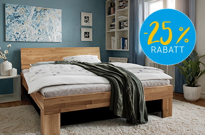 Deal 5: Wildeiche Bettrahmen mit Premium Wasserbett und 5 Kopfteilen zur Wahl