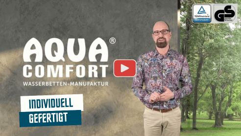 Video Thumbnail: Individuell gefertigte Wasserbetten von Aqua Comfort