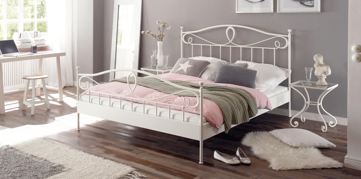 Metallbett Romantic Lurano von Hasena