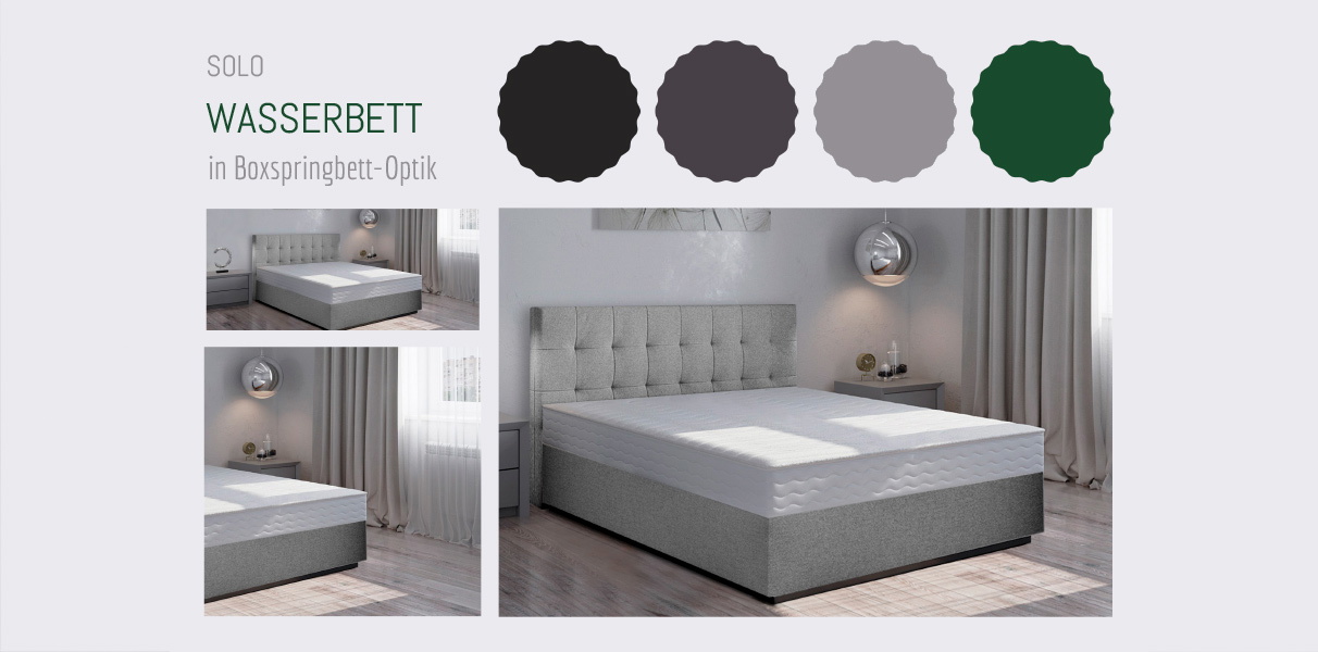 Solo Wasserbett mit Podest in Boxspring-Optik Abbildung 2