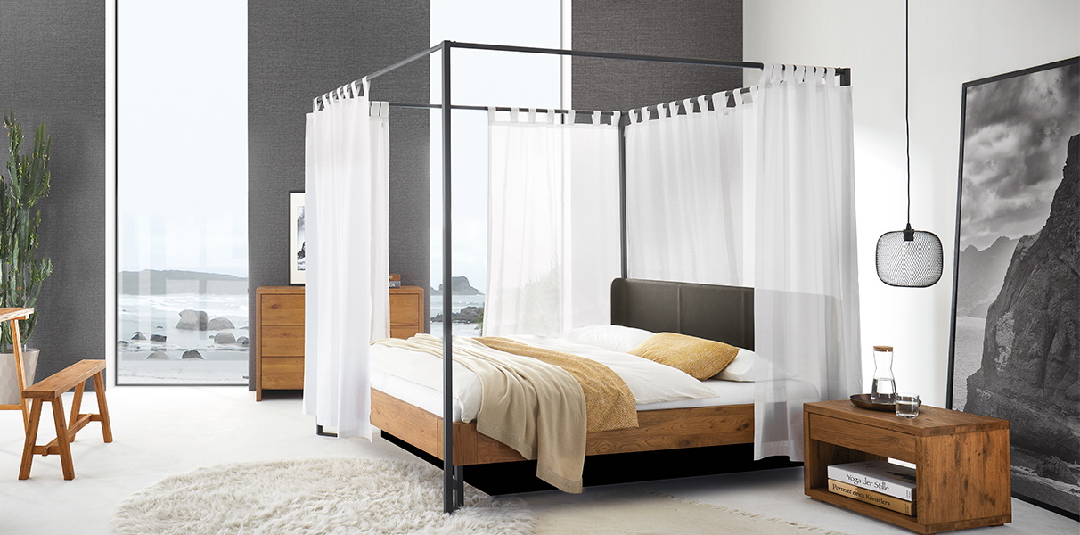 Hasena Himmelbett Oak-Line Modul 18 Wasserbett mit Kopfteil Abbildung 1