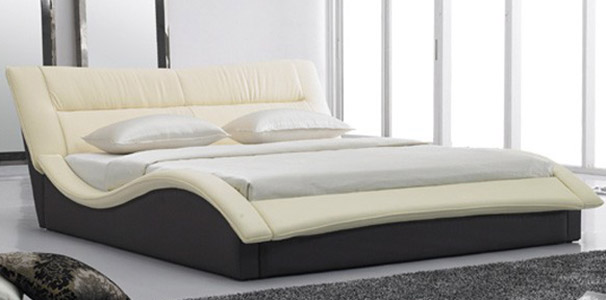 Lederbett Rialto in schwarz/wei oder braun/beige Abbildung 1